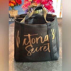 Vintage Victoria's Secret Black and Gold Cooler Tote Bag